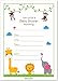 Papery Pop 30 Baby Shower Invitations Boy or Girl (with Envelopes) - Gender Neutral - Fits Perfectly with Safari Jungle Zoo Animals Baby Shower Decorations and Supplies