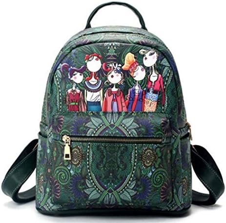 FTSUCQ Womens Floral Printing Backpack Travel Daypack Tote School Shoulder Bags Satchels