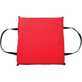 Kemp USA Type IV Throwable Flotation Device Cushion Red Boat Safety Float | USCG Approved Type IV Throwable Boat Cushion With Durable Foam And Grab Straps, Perfect For Marine Emergency Safety.