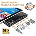 【Upgraded Version】 Microsoft Surface Pro 5 Pro 6 USB 3.0 Hub, Build-in TF & SD Card Reader, Dual Port USB Hub, Mini DP to 4K HDMI Converter Adapter and RJ45 Gigabit Ethernet LAN Combo Docking Station