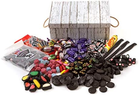 The Little Sweet Shop Liquorice Sweets Great for Parties & Weddings and Birthdays (Wood Effect Box)