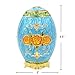 Retro Metal Automatic Toothpick Holder,Push Style Egg Shape Auto Toothpick Case for Home Restaurant Party Decoration,Rose,Blue