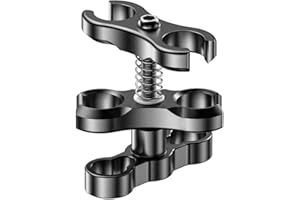 SKYSHARK Underwater Diving Light Arms Ball Clamp Mount 360° Clip Adapter Bracket Holder for Underwater Action Camera Camera Housing Flashlight Photography Diving Camera Arms System CP-6