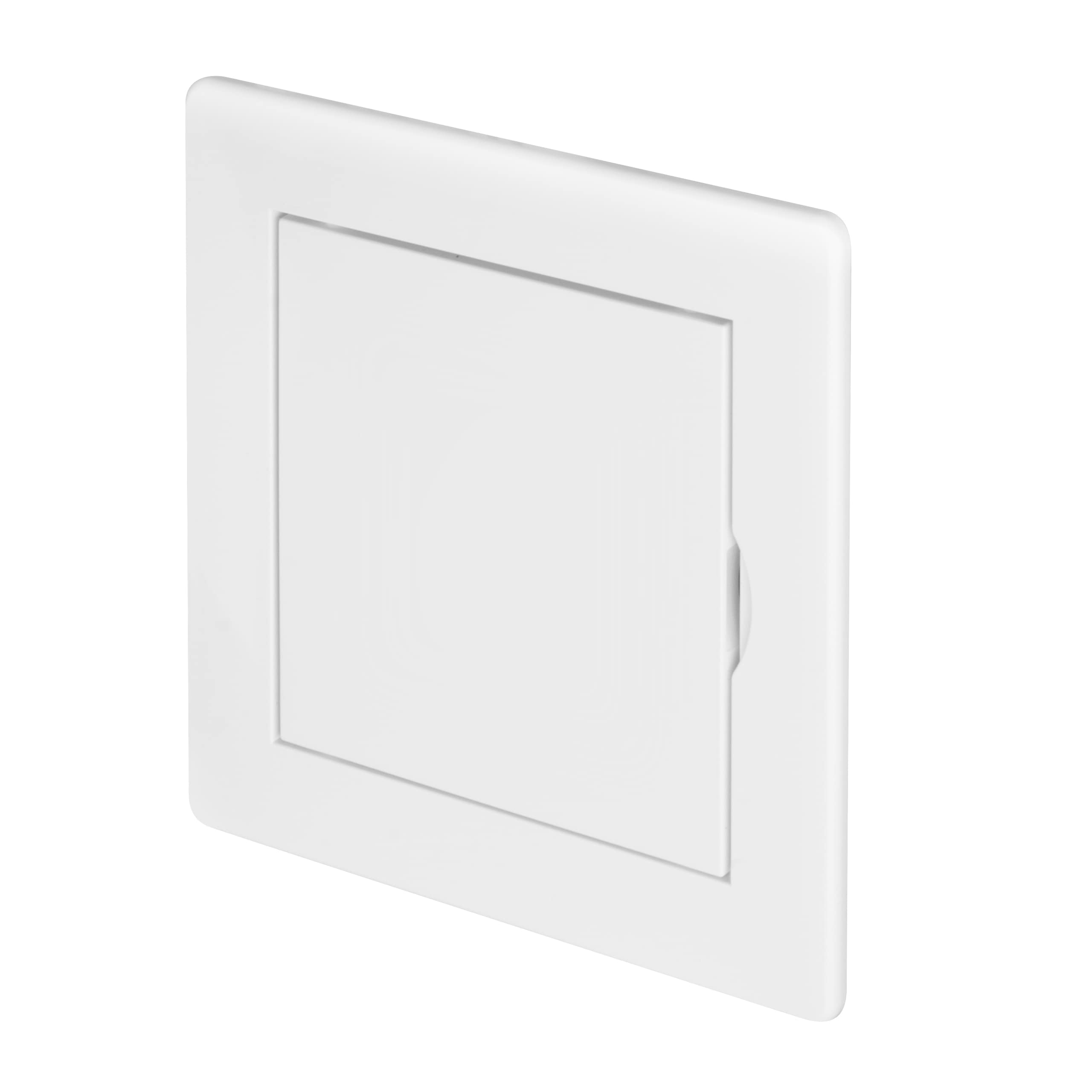 Awenta 100 x 100 mm Plastic Access Panel Door - White Opening Flap Cover Plate - Inspection Hatch - Door Latch - Concealed Hinge - Removable Door - Paintable Smooth Surface (4 x 4 Inches) — image 1
