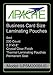 Apache 200 pack of Business Card Laminating Pouches 5mil 2-1/4 x 3-3/4 size 2 sided Laminating Sheets for Hot Thermal Laminator use, each Sheet is Clear Universal Dry Erase Glossy with Rounded Corners