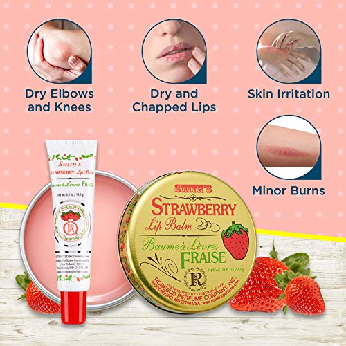 Smiths Rosebud Salve Lip Balm in Tin Can 0.8oz (22g) and Tube 0.5oz (14