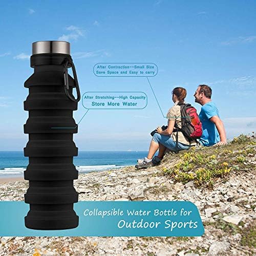 Silicone water bottle for climbing and travel, priced at $6.99.
