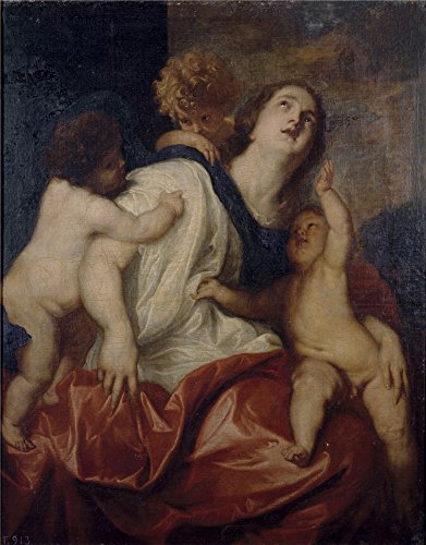 The Polyster Canvas Of Oil Painting 'Dyck Anton Van (Copy) La Caridad 17 Century ' ,size: 24 X 31 Inch / 61 X 78 Cm ,this Cheap But High Quality Art Decorative Art Decorative Prints On Canvas Is Fit For Bedroom Gallery Art And Home Decor And Gifts