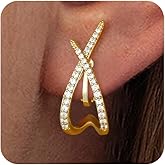 Awinesn Clip on Earrings for Women 14K Gold/Sterling Silver Plated Statement Earrings for Women Trendy Dainty Earrings Hypoallergenic Simple Minimalist Non Pierced Earring Jewelry Gifts