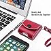 MoKo AirPods Case, Snap Closure Protective Cover Carrying Pouch Pocket, with Holding Strap, for Apple AirPods Charging Case - Red