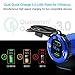 Opluz Dual QC3.0 USB Car Charger, Quickly Charge 4.8A USB Car Socket x2&Waterproof Power Outlet with LED Voltmeter for 12V/24V Car, Boat, Marine, RV, Motorcycle Mobile Build-in 10A Fuse Car Kit-Blue
