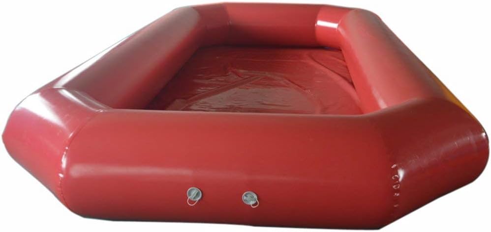 red inflatable pool