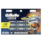 Gillette Fusion5 ProGlide Men's Razor Blades, 12 Blade Refills