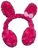 N'Ice Caps Girls Velboa Poodle Fleece Bunny Ear Muffs (3-14yrs, fuchsia/pink)