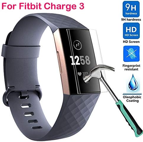 MatureGirl for Fitbit Charge 3 Screen Protector - 9H Explosion-Proof TPU HD Full Cover Screen Protector Film for Fitbit Charge 3 Smart Watch