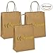 24 Welcome Kraft Paper Wedding Gift Bags for Hotel Guests Birthday Party Favors Baby Boy Girl Shower Favor Graduation Bridal Shower Bridesmaids Welcome printed in Gold Foil on Both Sides