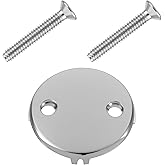 Bathtub Drain Stopper, 3-Inch Stainless Steel Bathtub Overflow Drain Cover with Two Matching Screws, Tub Overflow Cover Fits 