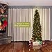 LIFEFAIR 7.5ft Prelit Slim Christmas Tree, Decorated with 350 Clear Lights and Realistic 900 Thicken Tips