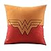 Createforlife Cotton Linen Square Decorative Throw Pillow Case Cushion Cover Creative Cartoon Wonder Woman 18