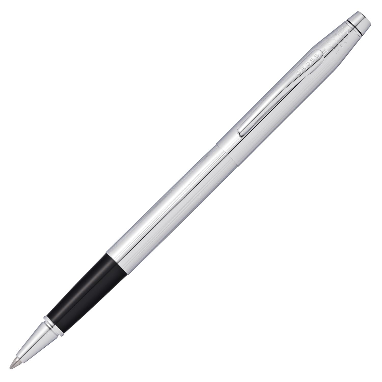 Cross Classic Century Chrome Rollerball Pen with Chrome-Plated Appointments incl. Premium Gift Box – Refillable Rolling Ball Pen
