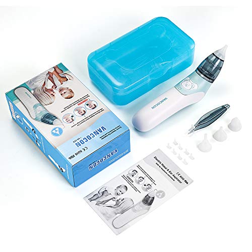 Nasal Aspirator, Queenmew Baby Nose Cleaner Electric & Ear Wax Remover