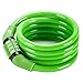 Etronic Security Multi-Purpose Self Coiling Cable Lock, 4-Feet x 5/16-Inch - Green