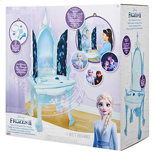 Frozen 2 Disney Elsa's Enchanted Ice Vanity, Includes Lights, Iconic