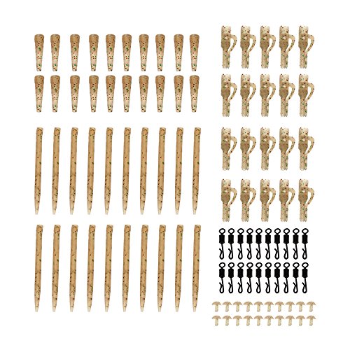 Lixada 100pcs Terminal Karpfen Fischen Tackle Sicherheits-Blei-Clips mit Pins Tail Gummi-Rohre Anti Tangle Ärmel Quick Change – Bild 7