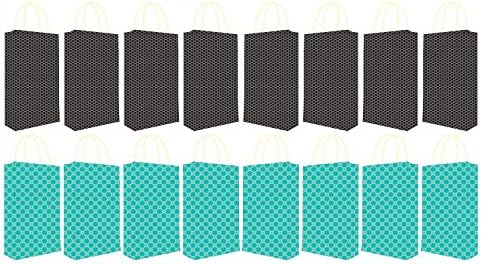 Pb PapyrusBolsys Paper Bags, Hex Design, Extra Small, Size - 16.5cm x 26.5cm x 5cm, Set of 16, Multicolor