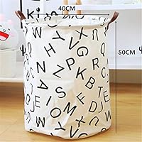 SHUIEDWSLD Baby Kids Toy Clothes Organizer Canvas Laundry Basket Big 4050Cm Storage Bag with Leather Handles Room Decor 11602 1pieces