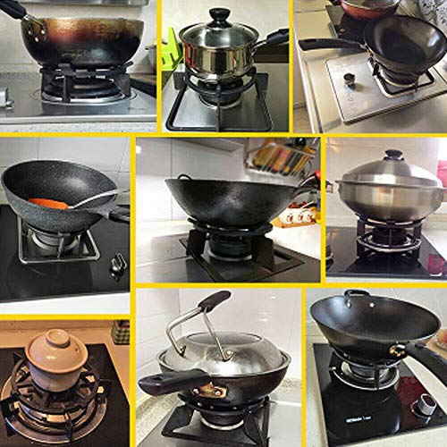 Moligh doll Wok Pan Stand Support Rack Cast Iron Burners Stove Cookware Ring Round Based