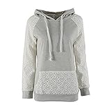 Fedi Women Autumn Hoodie Sweatshirt Floral Long Sleeve Lace Up Shirts Pocket Blouse