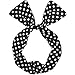 Sea Team Wire Headband Stylish Retro Bowknot Polka Dot Wire Hair Holders for Women and Girls Red
