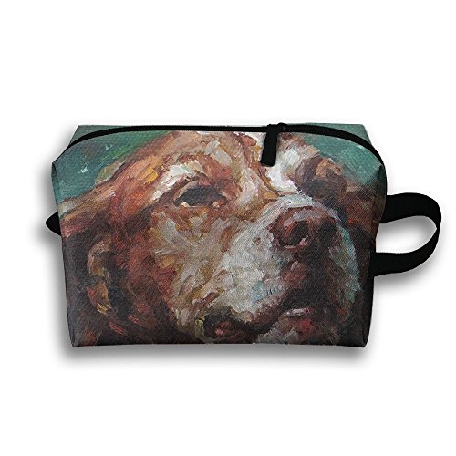 Women's Travel Case Cosmetic Storage Bags Dog Illustration Makeup Clutch Pouch Organizer Bag Pencil Holder