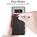 Galaxy Note 8 Credit Card Case, Poetic Nubuck [Credit Card Slot] [Pull-Tab] Galaxy Note 8 Credit Card ID Slot Case - Stylish Thin TPU + Premium Leather Back Case for Samsung Galaxy Note 8 Black