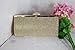 ECOSUSI Elegant Rhinestones Clasp Flap Clutch Evening Handbag Purse Gold