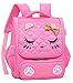 Moonmo Cute Cat Face Pink Kitty Waterproof School Backpack Girls Book Bag (Large, Pink)