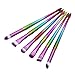 Cinidy 6pcs Mermaid Eye Brushes Set Cosmetic Eyeshadow Eyeliner Blending Pencil Makeup Brush Tool Kit (Multi-color)