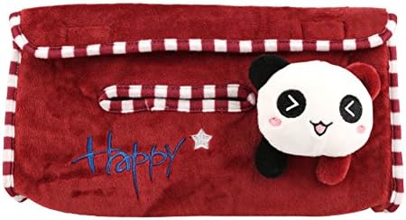 creative cartoon cute tissue box for automobile/Car vehicle sun visor back hanging plush tissue paper box-D