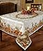 Benson Mills Turkey Festivities Engineered Border Tablecloth, 60 by 120-Inch