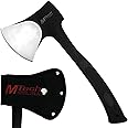 MTech USA Camping Axe, Two-Tone Blade, Black Rubberized Handle, 11-Inch Overall