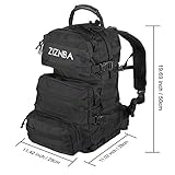 ZIZNBA Military Tactical Backpack Large Army Assault Pack Molle Bug Out Bag Backpacks Rucksacks for Outdoor Hiking Camping Trekking Hunting (Black)