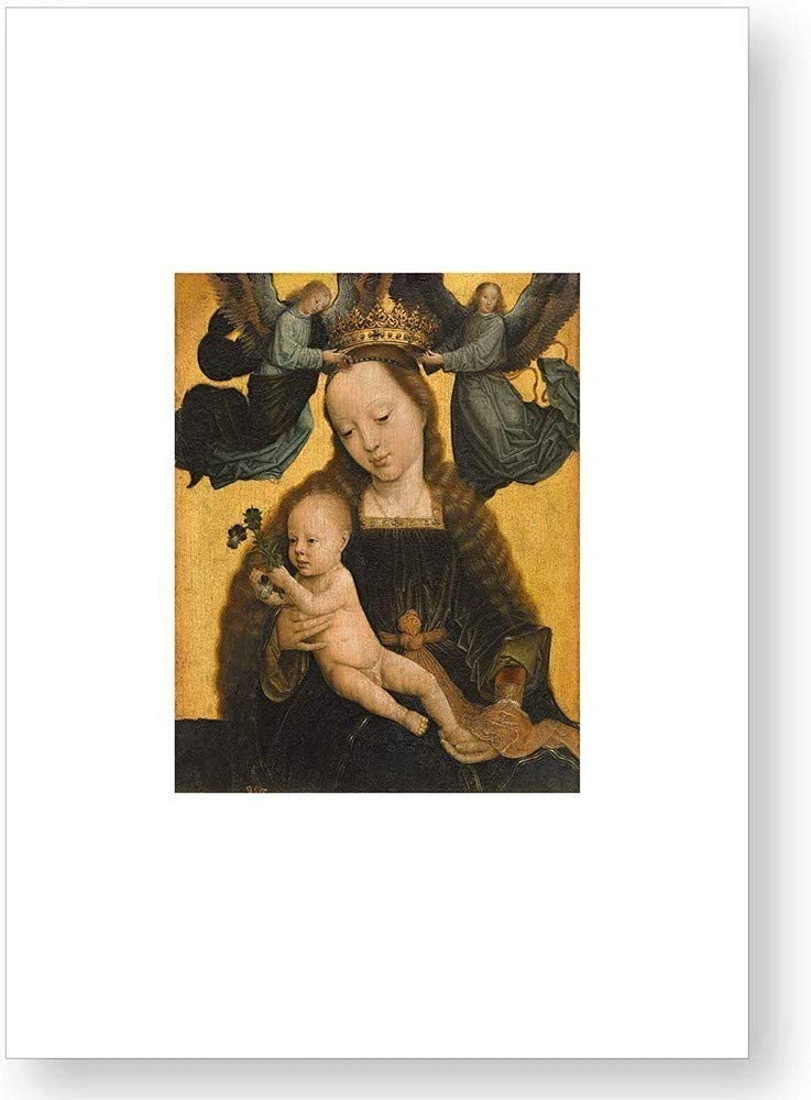 Official Reproduction of the Prado Museum "Our Lady with the Child and Two Angels Who Crown"