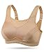 Wingslove Women's Full Coverage High Impact Wirefree Workout Non Padded Sports Bra Bounce Control (Nude,46C)