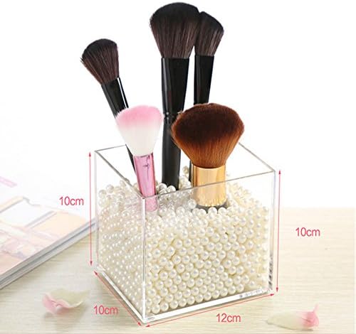 Osier Acrylic Makeup Brush Organizer Cosmetic Storage With Pearl Beauty Boxes,Display Case