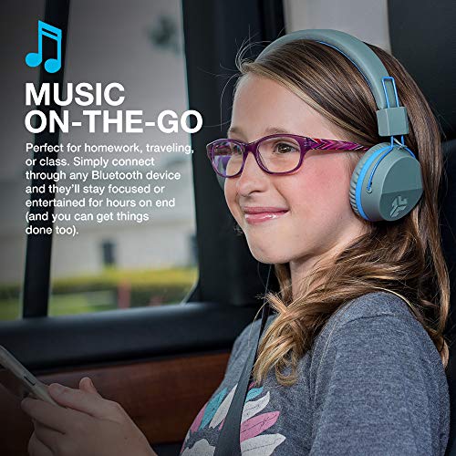 JLab JBuddies Studio Bluetooth OnEar Kids Headphones, 13 Hour Battery