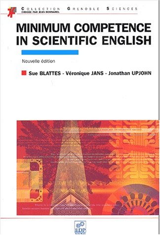 Telecharger Minimum Competence In Scientific English En Anglais Sue Blattes Veronique Jans Jonathan Upjohn Pdf Primadilox
