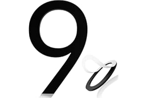 HADOIFE 5 Inch House Numbers, Self-adhesive House Number Acrylic Modern House Numbers for Outside Black Mailbox Numbers Garden Door Address Numbers ,Apartments Office hotel, Easy Install without Tools (Number