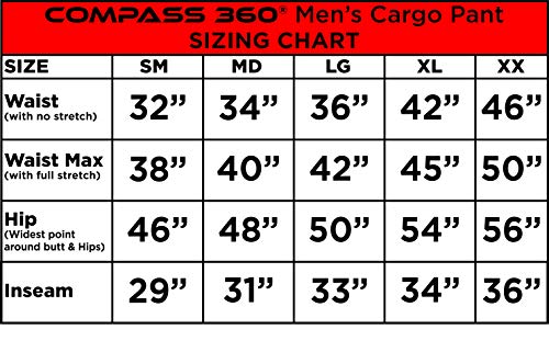 Compass RT33039-10-MD Raintek T50 Cargo Rain Pants, Black, Medium