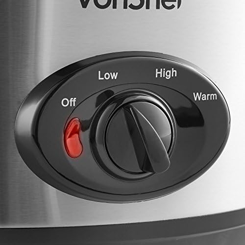 VonShef Mijoteuse électrique 3,5 L Acier Inoxydable - Autocuiseur basse température - Plat en céramique amovible avec couvercle en verre - Slow Cooker - Cuisine A Vivre VonShef Mijoteuse électrique 3,5 L Acier Inoxydable - Autocuiseur basse température - Plat en céramique amovible avec couvercle en verre - Slow Cooker